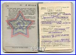 Soviet Military Ticket ID for Spanish Soldier Niños de Rusia Spanish Civil War