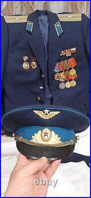 Soviet Vintage Military AIR Force Officer Uniform Army USSR Major. ORIGINAL