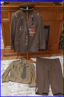 Soviet Vintage Military Uniform Army Officer Lieutenant Colonel ORIGINAL. USSR###