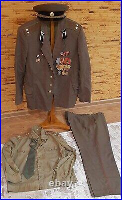 Soviet Vintage Military Uniform Army Officer Lieutenant Colonel ORIGINAL. USSR###