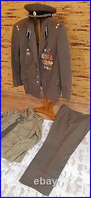 Soviet Vintage Military Uniform Army Officer Lieutenant Colonel ORIGINAL. USSR###