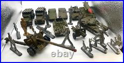 Soviet toys, military equipment and soldiers, a set of soldiers and military