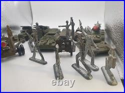 Soviet toys, military equipment and soldiers, a set of soldiers and military