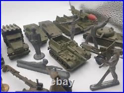 Soviet toys, military equipment and soldiers, a set of soldiers and military