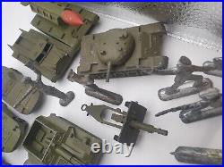 Soviet toys, military equipment and soldiers, a set of soldiers and military