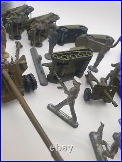 Soviet toys, military equipment and soldiers, a set of soldiers and military