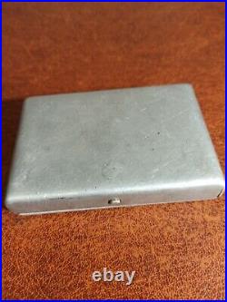 Soviet vintage military soldier homemade cigarette case. 1940-50. Aluminum. Orig