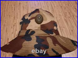 Super RARE Brown Camo Military Uniform Suit, BoonieHat Kazakhstan's Army ex-USSR