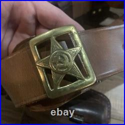 USSR Ww2-cold War Era Russian Belt Lot, Holster, Military, Army Surplus Soldier