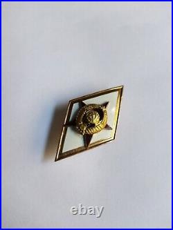 Ussr Soviet Military Rhombus General Staff Gold Plated