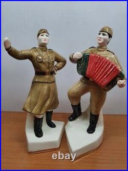 Verbilki figurine Military 8 (21 cm) porcelain USSR Russian soldiers