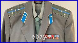 Vintage 1970-80s Soviet military uniform of a pilot with the rank of captain