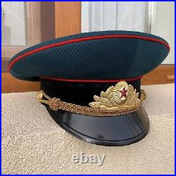 Vintage 1970-80s soviet military uniform of a tankman with the rank of colonel