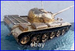 Vintage BIG USSR Army Military Desk Souvenir Tank BRASS VIP Gift of 80s