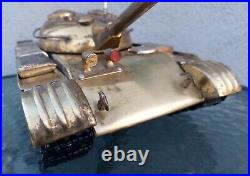 Vintage BIG USSR Army Military Desk Souvenir Tank BRASS VIP Gift of 80s