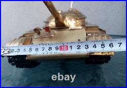 Vintage BIG USSR Army Military Desk Souvenir Tank BRASS VIP Gift of 80s