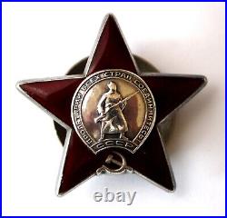 Vintage Original Soviet USSR Order Of Red Star 1950s Silver & Baked Enamel #192