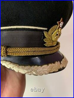 Vintage Russian Military Officer High Rank Hat Cap Navy Soviet Russia USSR