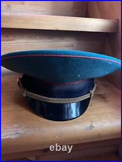 Vintage Soviet 3 Military Hats, Jacket, Shirt And Shoulder Straps