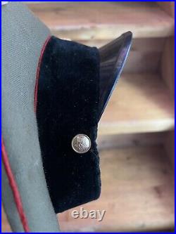 Vintage Soviet 3 Military Hats, Jacket, Shirt And Shoulder Straps