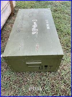 Vintage Soviet Military Crate Trunk SPO-3 Green With Compartments & Extra Box