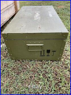 Vintage Soviet Military Crate Trunk SPO-3 Green With Compartments & Extra Box