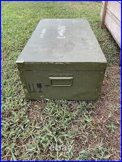 Vintage Soviet Military Crate Trunk SPO-3 Green With Compartments & Extra Box