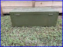 Vintage Soviet Military Crate Trunk SPO-3 Green With Compartments & Extra Box