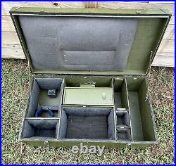 Vintage Soviet Military Crate Trunk SPO-3 Green With Compartments & Extra Box