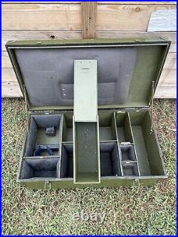 Vintage Soviet Military Crate Trunk SPO-3 Green With Compartments & Extra Box