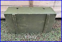 Vintage Soviet Military Crate Trunk SPO-3 Green With Compartments & Extra Box