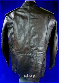 Vintage Soviet Russian Russia USSR Aviator Military Pilot Flight Leather Jacket