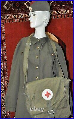 Vintage women military nurse uniform soviet female ukraine medical worker