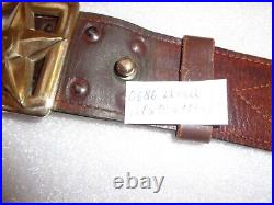 Vtg Soviet Army General's Belt Real Leather Russian Military Buckle Uniform USSR